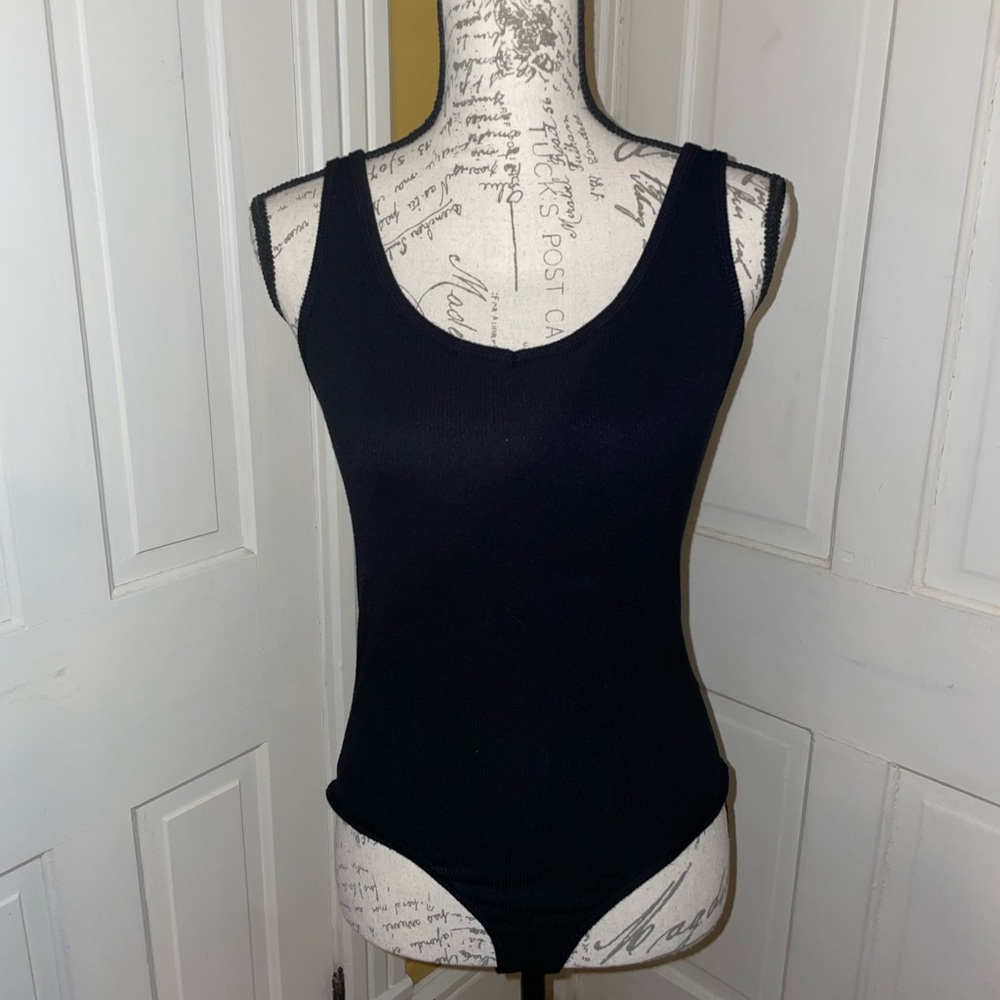 Shinestar Black Sleeveless Bodysuit